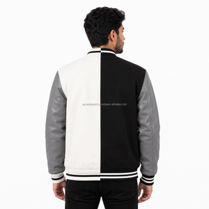 Custom Men Varsity <b>Jacket</b> Wholesale Baseball Letterman College <b>Jacket</b> Bomber Outerwear for Men Chenille Embroidery OEM Supplier - Product Image 2