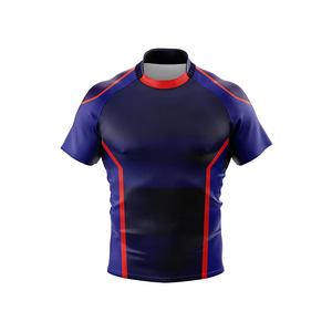 Camisetas de Rugby OEM 100% Poliéster Transpirables Ligeras que Absorben la Humedad con Elasticidad en Cuatro Direcciones Personalizables con Nombre de Equipo para Rugby y Fútbol - Product Image 5