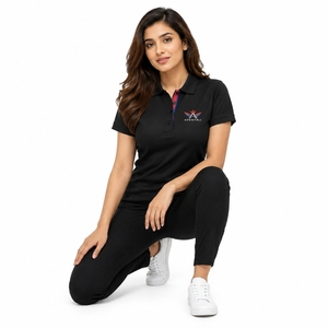 Fabric Custom Printing Flexible Sizing Exclusive <b>Women</b> <b>Polo</b> T-Shirt Premium Quality Apparel with Comfortable Fit Durable - Product Image 1
