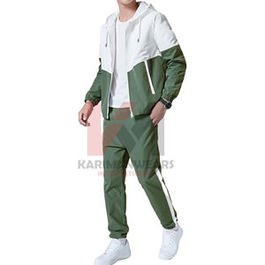 Conjunto de Chaqueta y Pantalones Deportivos Personalizados para Hombre, Chaqueta Ligera Cortavientos y Pantalones, Proveedor de Moda de Verano - Product Image 1