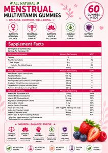Gomitas Mensuales para Mujeres con Vitamina B6, B12, Zinc y Ácido Fólico, Producto de Gomitas Masticables con Sabor a Frutas y Empaque con Etiqueta Personalizada - Product Image 4