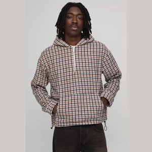 เสื้อสเวตเชิ้ตผู้ชายแบบสวมหัว คอซิป 1/4  ไซส์ใหญ่  ผ้าหนา  สำหรับฤดูหนาว  แบบเรียบ  ไม่มีลาย  สไตล์ลำลอง  ผลิตตามสั่ง - Product Image 4