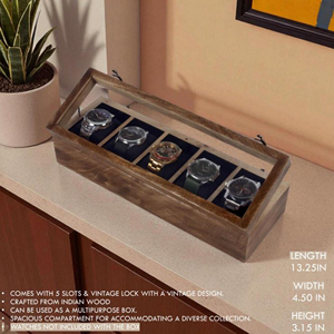 Caja de Madera para Relojes, Organizador de Relojes de Madera para 12/20 Relojes, Colección AYAANS - Product Image 6