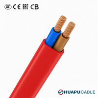 Câble plat à double conducteur BVVB 2x4mm² 450/750V, câblage en cuivre massif gainé, 100m