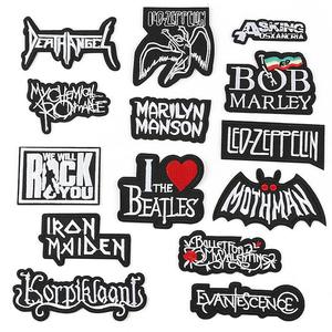 2026 Eco-Friendly <b>Punk</b> Style Iron-On Embroidered Custom Logo Word <b>Patches</b> with Nonwoven Felt Fabric Star Shape for Hats Clothes - Product Image 1