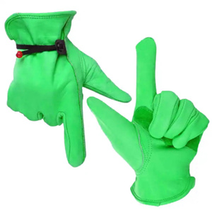 Best Performance Cowhide Grain Leather Safety <b>Gloves</b> Fireproof Abrasion Resistant Heavy Duty General Purpose Anti-Slip Durable - Product Image 4