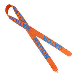 Gator Nation, correas de bolsa de cuentas de semillas de oro blanco personalizadas, accesorio de moda 'Hook Em Horns', correa de monedero con cuentas - Product Image 1