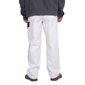 Men's High Visibility CE Certified Reflective Orange <b>Work</b> <b>Pants</b> <b>Black</b> Reinforced Knees Pockets Polyester Material Needle - Product Image 5