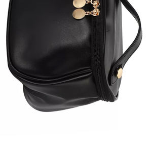 Large Capacity Travel Cosmetic Bag for Women Custom Logo Leather Makeup Bag with Zipper Closure Small Cosmetics Storage - Product Image 4