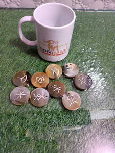 Juego de runas vikingas de 24 piezas con cuerno de buey y cuerno de búfalo, concha pulida, estilo náutico y floral para entusiastas - Product Image 4