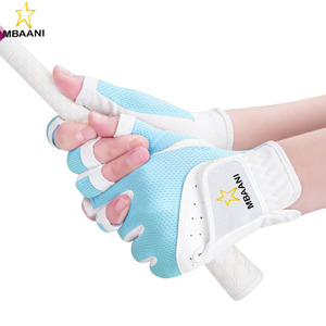 Guantes de Golf para Mujer con Dedos Descubiertos, Guantes de Golf sin Dedos para Dama, PU y Microfibra, Tejido de Malla Transpirable, Frescos y Cómodos - Product Image 2