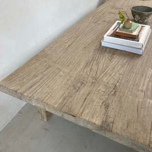 Mesa de Centro de Madera de Olmo Reciclada, Estilo Rústico, para Sala de Estar, Mueble de Madera Natural para Decoración del Hogar - Product Image 3