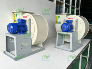 Ventilador Centrífugo Industrial de PP de 0.75kW con Flujo de Aire de 566-1178 M/h, 380V/220V, Montaje en Techo para Sistemas de Extracción de Productos Químicos - Product Image 3
