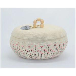 Decorative Eco-Friendly Rattan Jute Yarn Handwoven Natural Fiber <b>Storage</b> Basket Set Customizable Options for Living Room Bedroom - Product Image 4