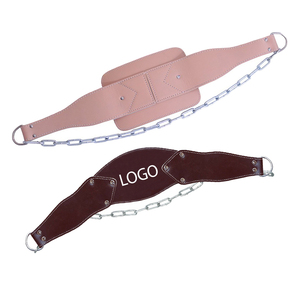 Custom Logo Heavy-Duty Leather Dip <b>Belt</b> for Gym Training and Fitness Professional Weightlifting Waist Trimmer Dipping <b>Belt</b> - Product Image 6