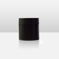 Pot de stockage PET transparent et blanc et noir avec bouteille en plastique scellée par autocollant laser
