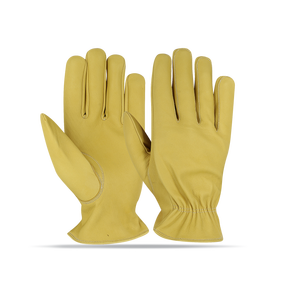Gants de travail en cuir, paume orange, pointes des doigts antidérapantes, bracelet élastique, résistants à la chaleur, antistatiques, imperméables, gants de sécurité - Product Image 5