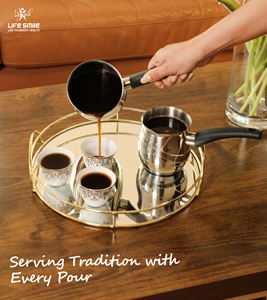 Ensemble chauffe-café haut de gamme en acier inoxydable 18/10 avec poignées résistantes à la chaleur et base à induction - Product Image 5