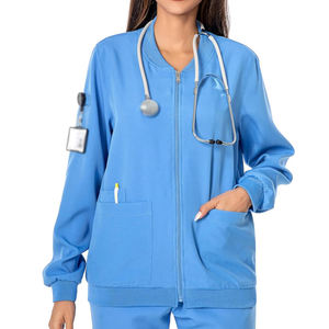 Blouses d'infirmière pour femmes, hauts à manches longues, pantalons droits, uniformes pour personnel d'hôpital et clinique - Product Image 5