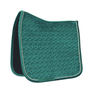 Almohadilla de Terciopelo Verde Esmeralda Personalizada para Silla de Montar, Acolchado 3D, Venta al por Mayor - Product Image 1