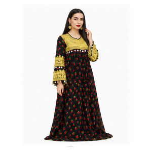 Vestido Tradicional Afgano Kuchi para Mujer, Estilo Indio, Maxi de Algodón, Corte Holgado, Salwar Kameez de Lino y Acrílico - Product Image 3