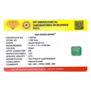 Natural Zambian Emerald 7.95 Carat Loose Gemstone Emerald Cut 8x10mm for Fine Jewelry - Product Image 4