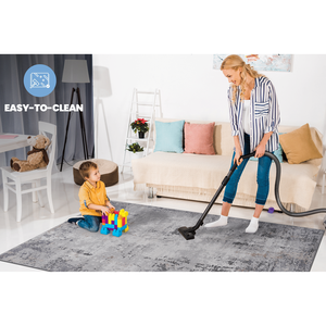 Elegante 8x10 marfil/arena/Alfombra abstracta que no se desprende, hogar, oficina, dormitorio/comedor/sala de estar, juego de alfombras resistentes a las manchas - Product Image 6