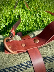 Handmade Leather Blanket Carrying Strap Belt for Rug <b>Mat</b> Blanket Holder Premium Heavy Duty Carrying Strap Belt OEM & FBA Product - Product Image 6