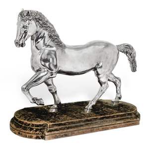 Statue de cheval en aluminium coulé de qualité supérieure, sculpture équine dynamique, décor de chevalier métallique pour maisons sophistiquées - Product Image 6