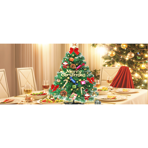 Albero di Natale Artificiale Pieghevole da 1,8 m con 200 Luci Pre-Decorate per Interni - Product Image 4