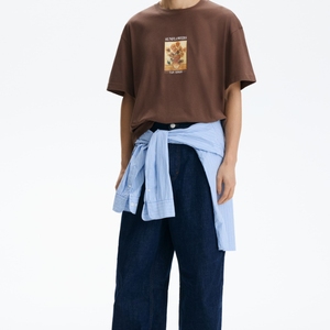 Wholesale 100% Cotton 150g Oversized Puff Printing Custom <b>Logo</b> Solid Pattern Loose Fit <b>No</b> MOQ Blank Knitted - Product Image 2