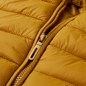 Gilet matelassé homme couleur moutarde, chaud pour l'hiver, doublé polaire, col montant, fermeture éclair intégrale, sans manches, respirant, style streetwear - Product Image 5