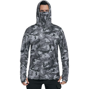 Sudadera con Capucha de Pesca para Hombre, Talla Grande, Protección Solar UPF 50, Estampada, con Máscara Facial, Ligera, de Manga Larga, Secado Rápido y Transpirable - Product Image 2