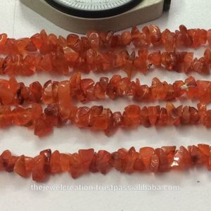 Perles de pierre naturelle de cornaline orange brutes non taillées de 4 mm et 6 mm, brins de pierres semi-précieuses pour la fabrication de bijoux, fournitures Alibaba - Product Image 2