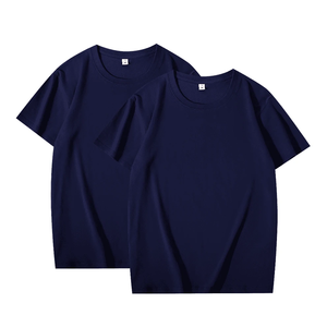 เสื้อยืดสีพื้น 2 ชิ้น ผ้าฝ้าย 100% สำหรับผู้ชายและผู้หญิง สีขาว คอกลม ทรงหลวม แขนสั้น รุ่นพื้นฐาน เข้าได้กับทุกชุด เสื้อยืดคู่รัก สีดำ - Product Image 2