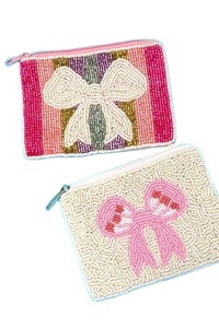 กระเป๋าใส่เหรียญงานฝีมือประดับลูกปัดลายดอกไม้ ดีไซน์หรูหราทันสมัย พรีเมียม ทำมือ ล่าสุด ทนทาน ใช้งานได้จริง พร้อมซิปเก๋ไก๋ - Product Image 5