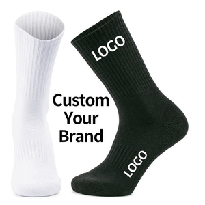 Custom Blank White Crew Sports <b>Socks</b> Men Basketball Cycling <b>Running</b> Grip <b>Socks</b> Breathable Cotton Elastic Athletic <b>Socks</b> - Product Image 3