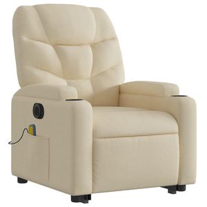 Sillón Reclinable Eléctrico de Masaje con Base Vertical en Color Crema - Product Image 3