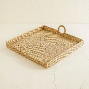 Cesta de ratán artesanal de la mejor calidad con asas para almacenamiento de frutas en la cocina y organización de artículos esenciales, colección hecha a mano. - Product Image 6