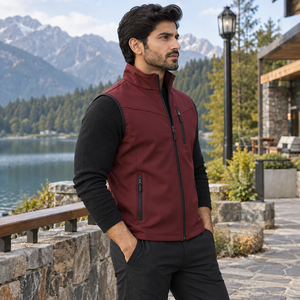 Chaleco de tela suave con capa exterior resistente al agua, construcción ligera y ajuste cómodo para actividades al aire libre. - Product Image 3