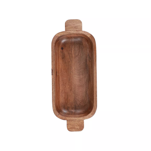 Bol à pâte en bois d'acacia, logo personnalisé, nouveaux articles artisanaux à prix avantageux, décoration intérieure en bois naturel, plat à nourriture - Product Image 4
