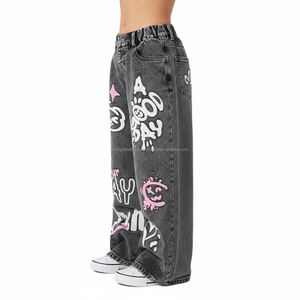 Pantalones Holgados de Pierna Ancha, Cintura Media, Estampados, Personalizados, OEM, Venta al Por Mayor - Product Image 3