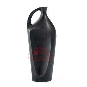 Vase à fleurs pour salon meilleure vente métal aluminium décor à la maison couleur noire antique finition Vases de table - Product Image 5