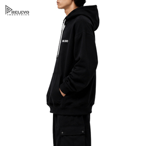 OEM Custom Logo <b>Men</b> Heavyweight Fleece Oversized Hoodie, Drop Shoulder Plain Pullover Blank Hoodies With <b>Any</b> Design / Logo - Product Image 3