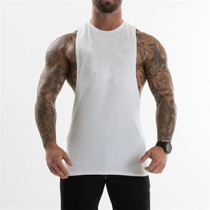 Débardeur décontracté en coton et bambou tricoté pour homme avec motif ajouré – Effet délavé, séchage rapide, respirant, idéal pour la course et le fitness - Product Image 1