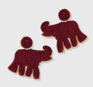 ต่างหูปักมือสีขาวและสีเขียวสำหรับเด็กผู้หญิง ต่างหูประดับลูกปัด ขายส่งงานเย็บปักถักร้อย - Product Image 4