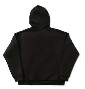 Sudadera con Capucha Negra con Estampado de Cruz Gótica para Hombre, Corte Regular, Tejido de Algodón y Felpa, Bolsillo Delantero, Manga Regular, Transpirable, 360g - Product Image 1