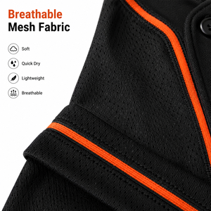 26 Nouveaux Maillots de Baseball Brodés Anti-Bactériens 100% Polyester pour Enfants – Vente en Gros - Product Image 3