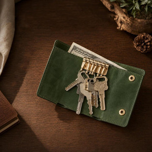 Premium leather key holder <b>wallet</b> with secure snap closure and elegant vintage design Premium Key holder <b>Wallet</b> <b>Smart</b> Key <b>Wallet</b> - Product Image 5
