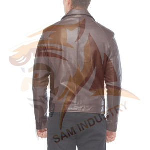 Chaqueta de Invierno de Cuero Genuino de Oveja/Vaca para Hombre, Talla Grande, Logotipo Personalizado, Resistente al Viento y al Agua, Chaqueta de Cuero de Primera Calidad - Product Image 3